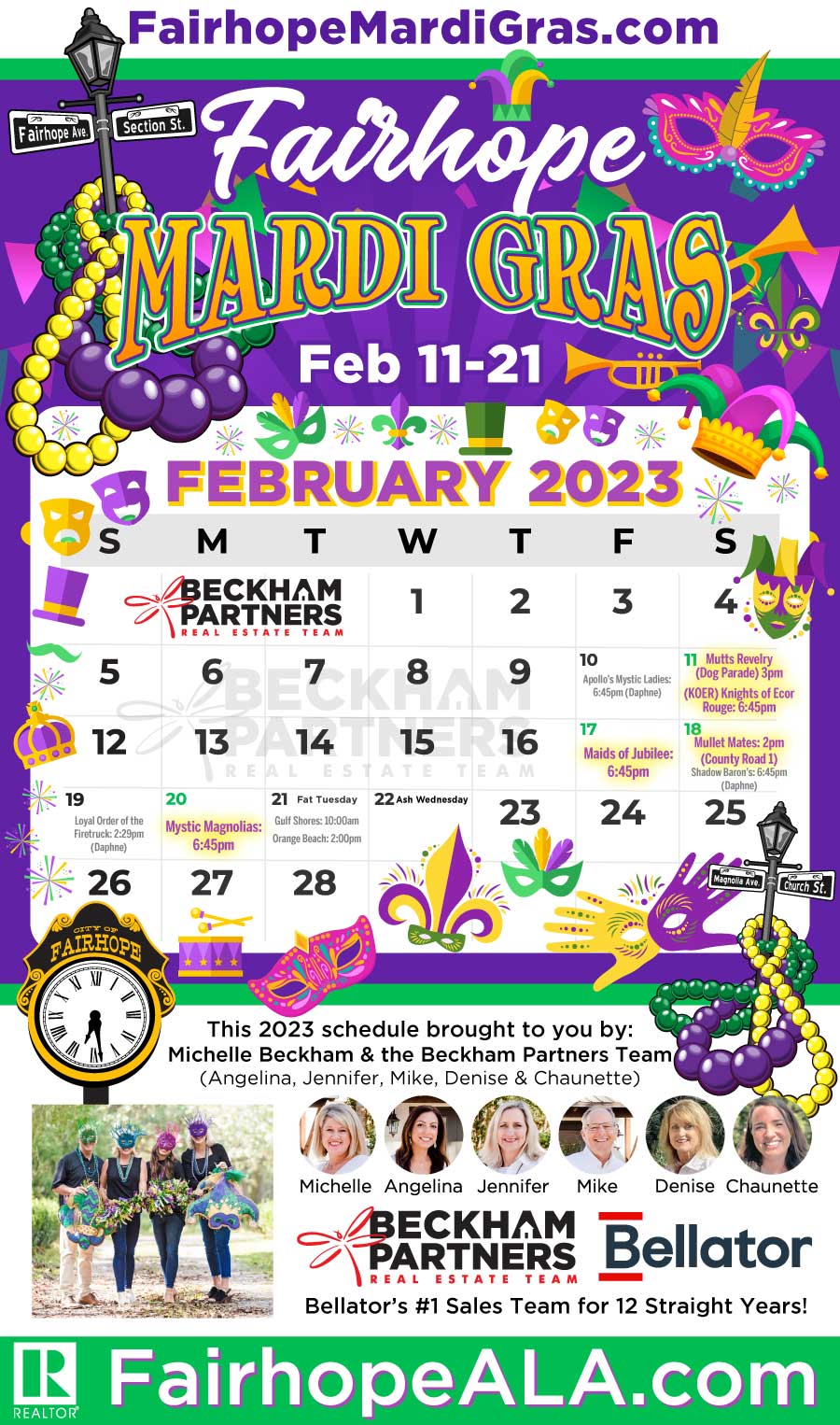 2023 Fairhope Mardi Gras Printable Parade Schedule And Parade Route 